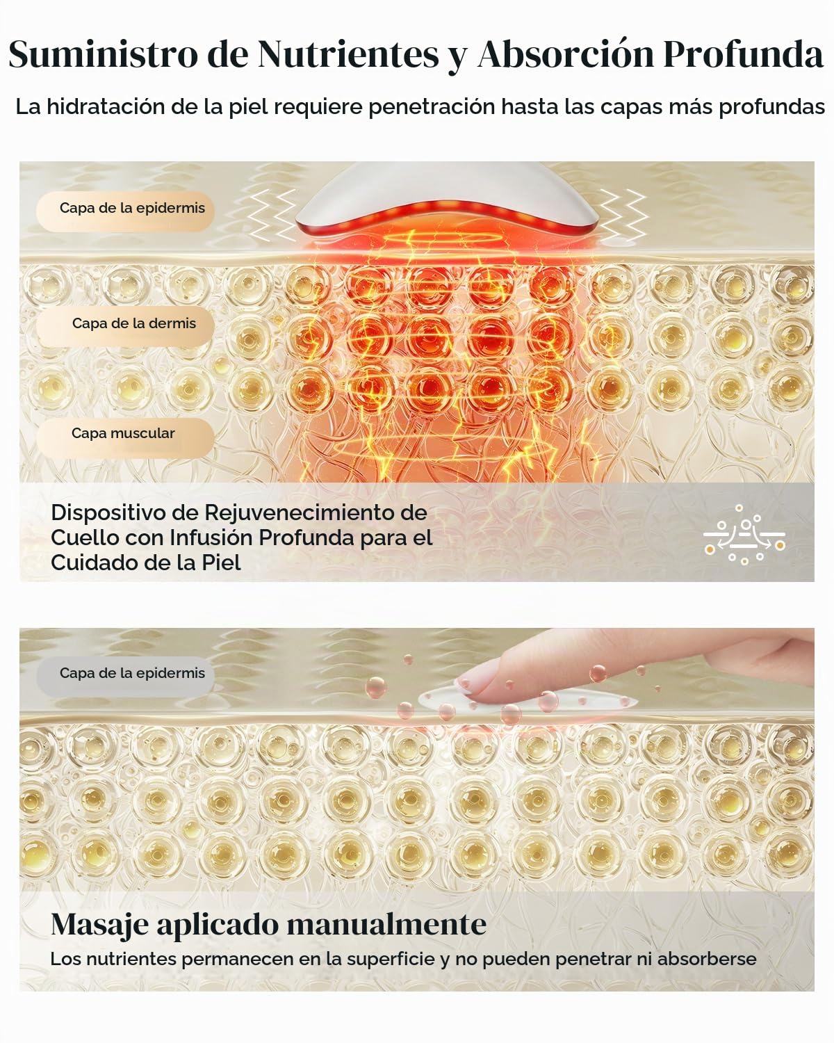 VTAZIY Masajeador facial 4 en 1, terapia de luz roja LED de 9 color...