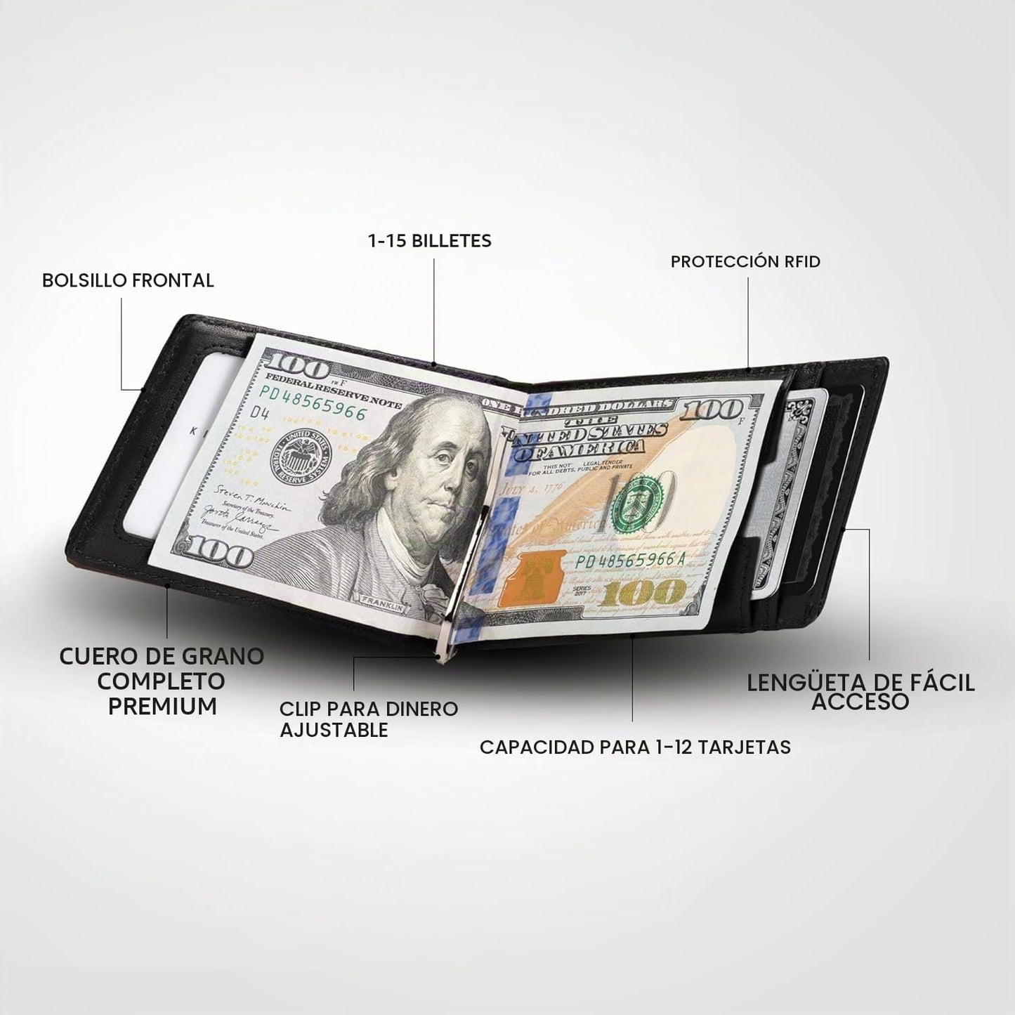 Kings Loot Billetera inteligente rastreable para Airtag para hombre...