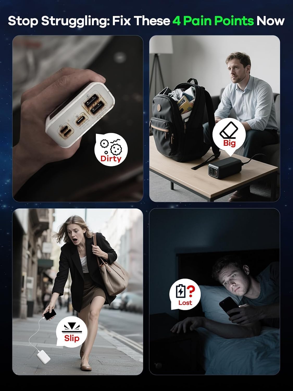 REWONDER Cargador de 65 W de 40000 mAh, cargador portátil de gran c...