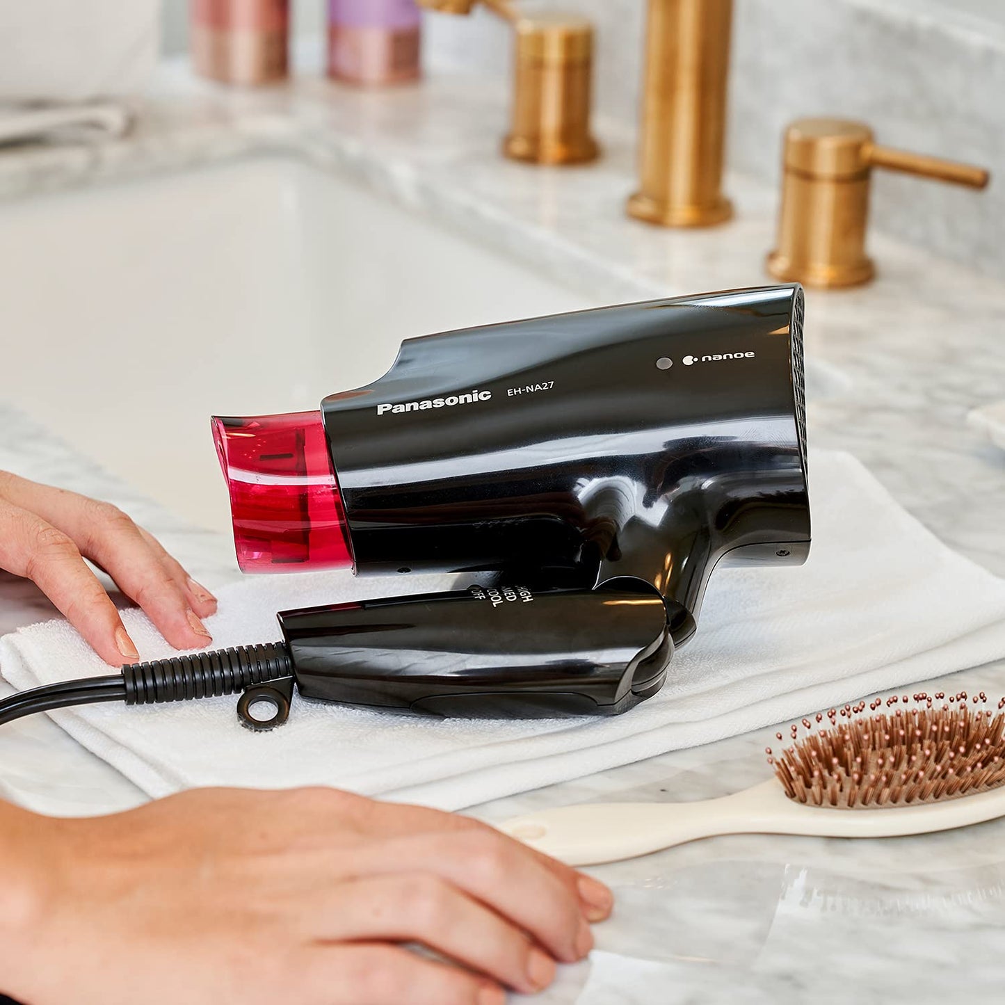 Secador de Cabello Compacto Panasonic nanoe para Cabello de Aspecto...