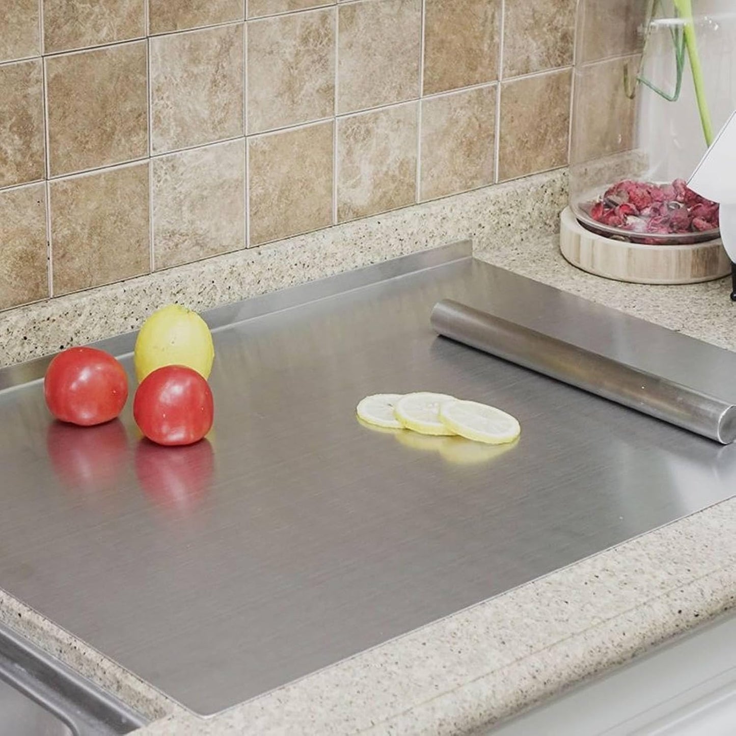 BILLAMB Tablas de cortar de acero inoxidable para la cocina, adecua...