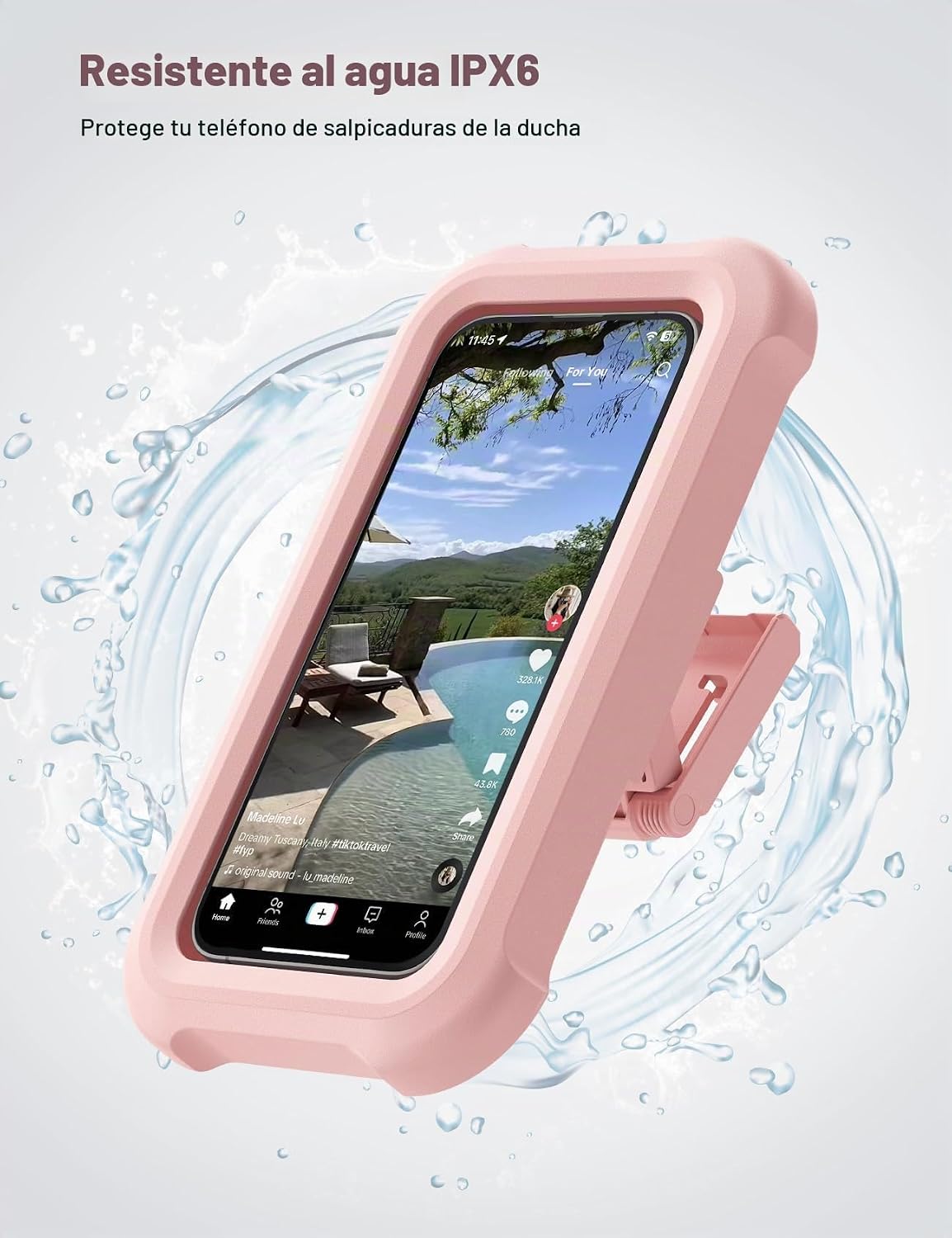Lamicall Soporte impermeable para teléfono de ducha \u2013 Accesori...