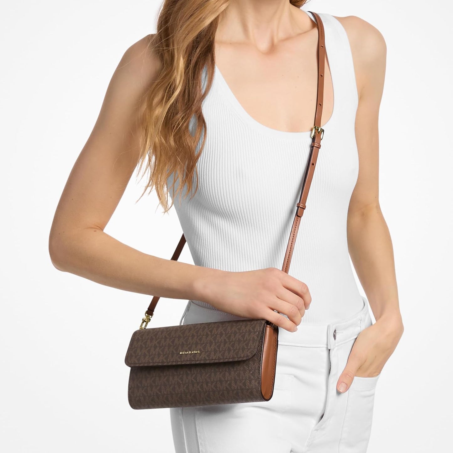 MICHAEL Michael Kors Jet Set Pequeño East West - Bolso cruzado para...