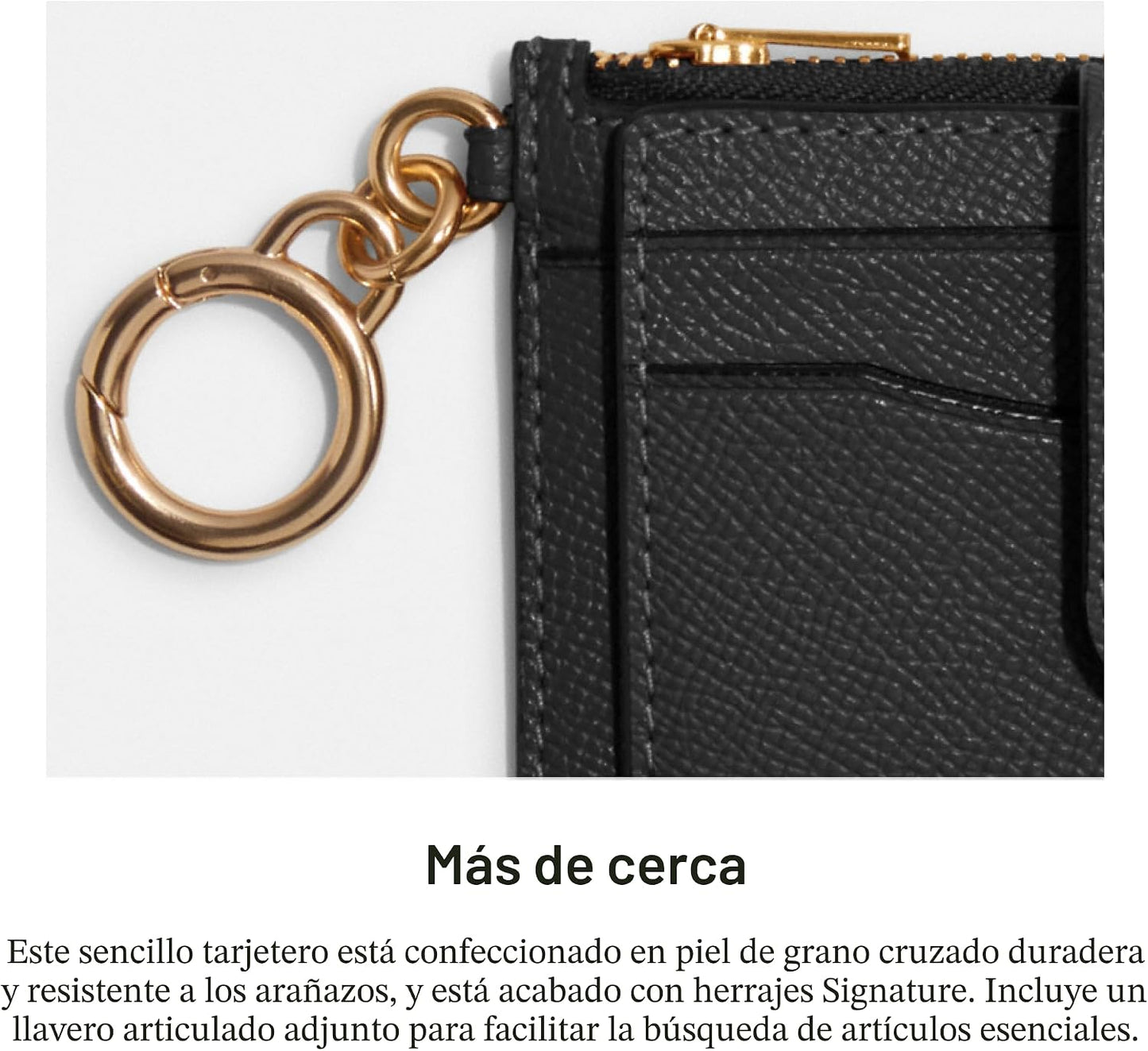 Cartera de mujer Coach de piel crossgrain con tarjetero