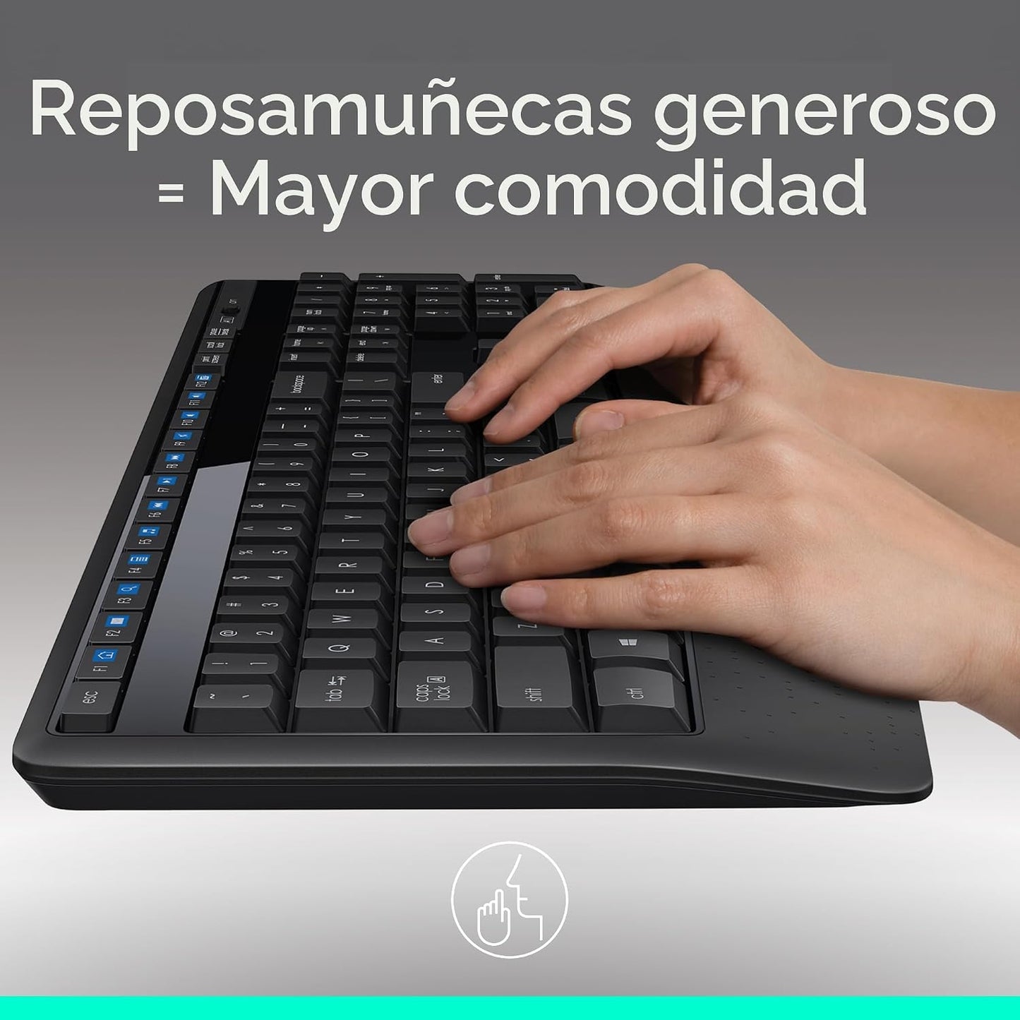 Logitech MK345 Combo de teclado y mouse inalámbricos de tamaño comp...