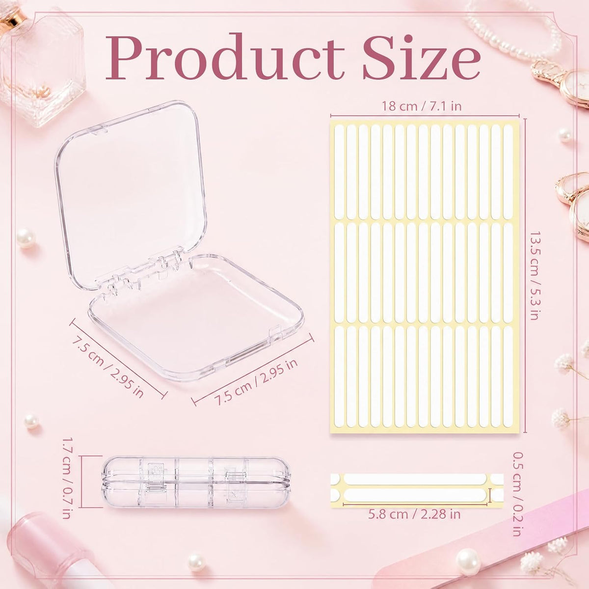 Mifoci Caja de almacenamiento de uñas a presión de 120 piezas con c...