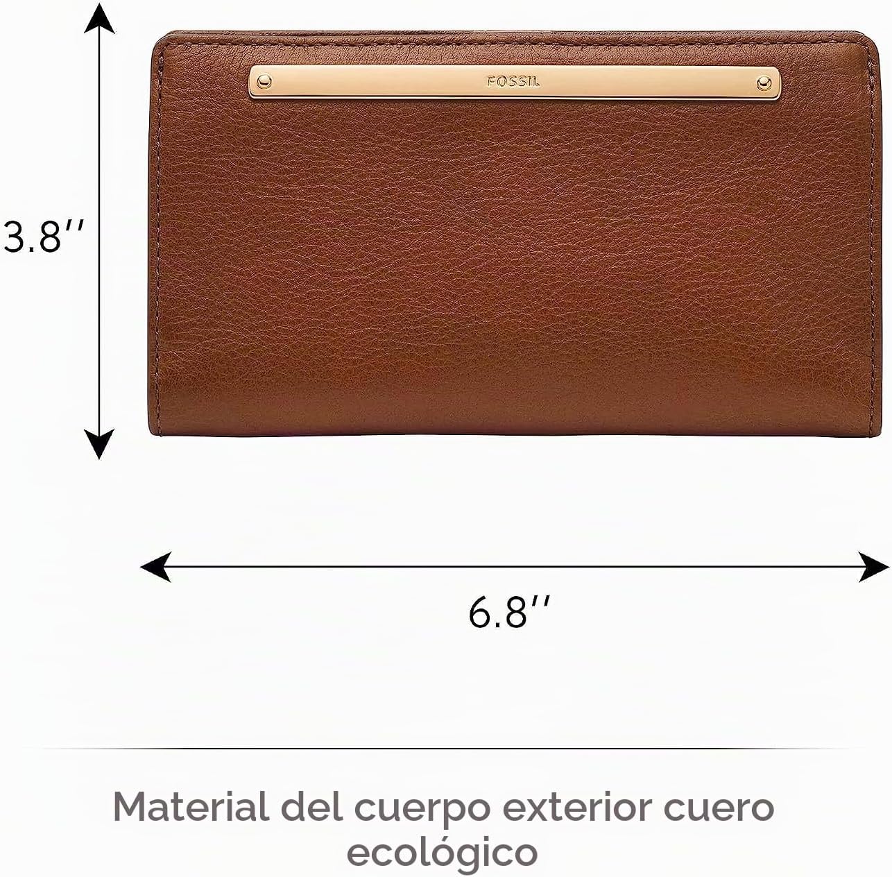 Fossil Cartera delgada de cuero Liza para mujer