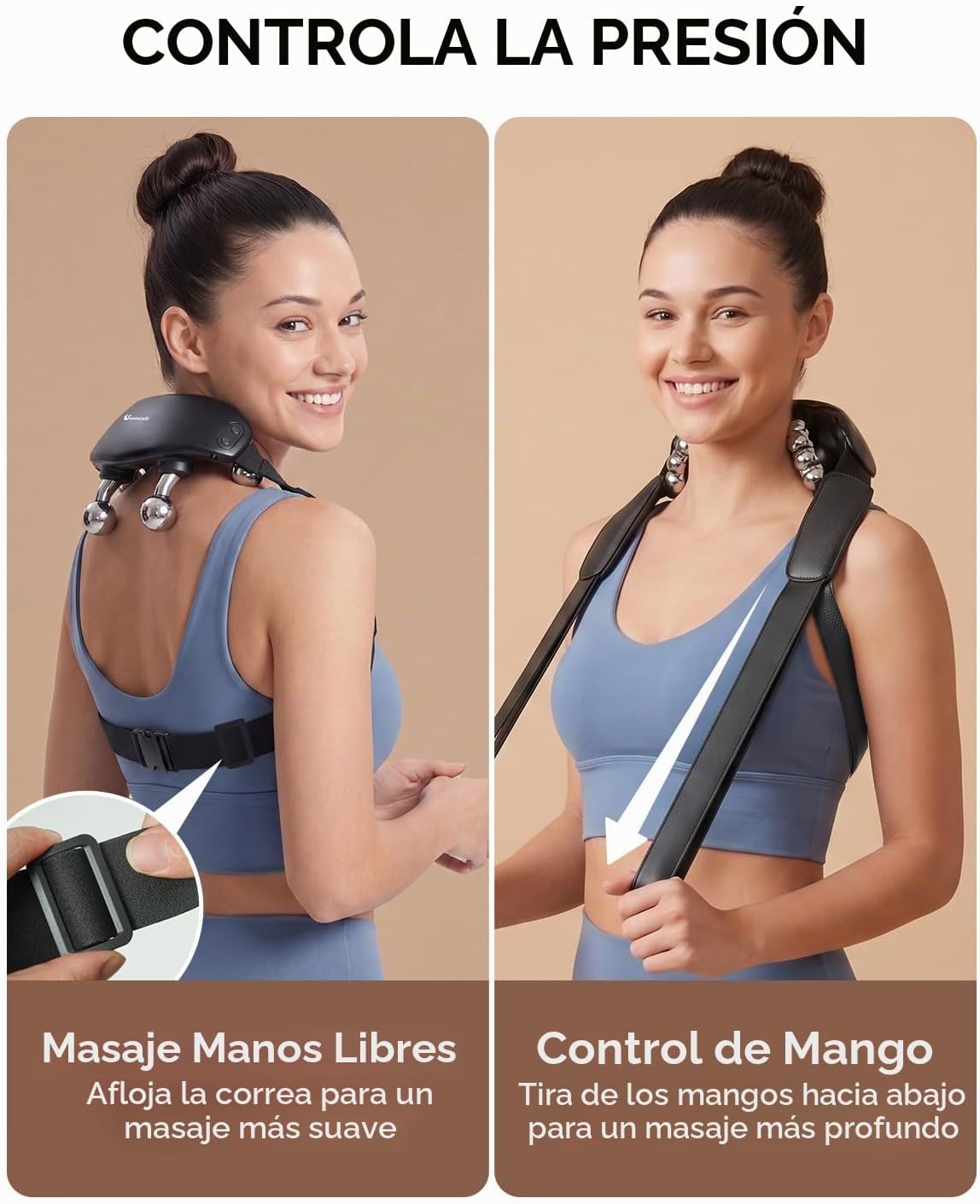 Masajeador de cuello mejorado para aliviar el dolor de tejido profu...