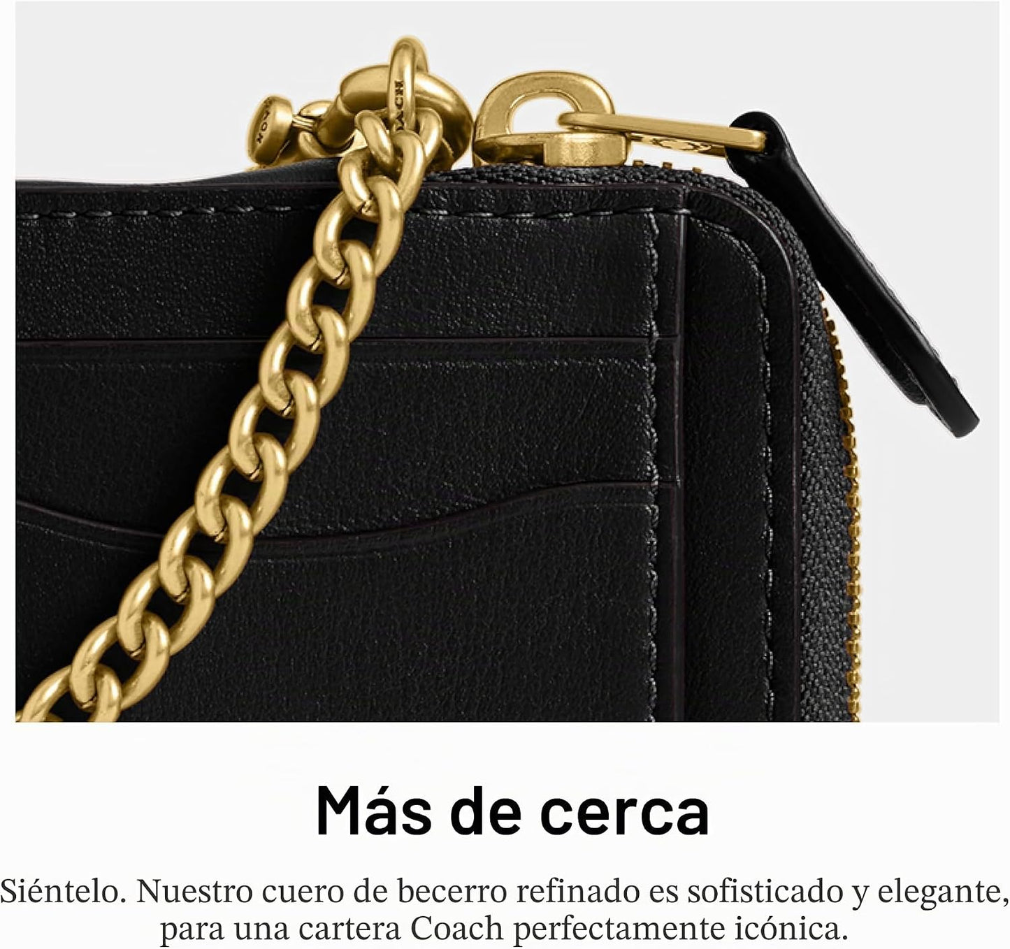 Coach Estuche para tarjetas de cadena esencial para mujer