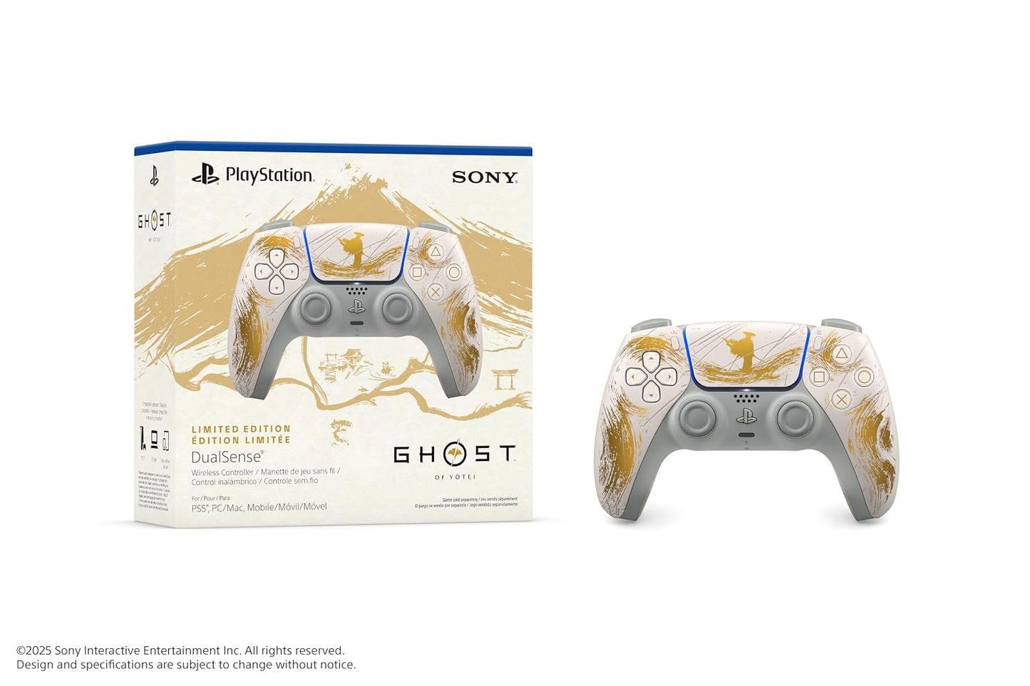 Mando inalámbrico PlayStation DualSense® \u2013 Ghost of Yōtei Gold...