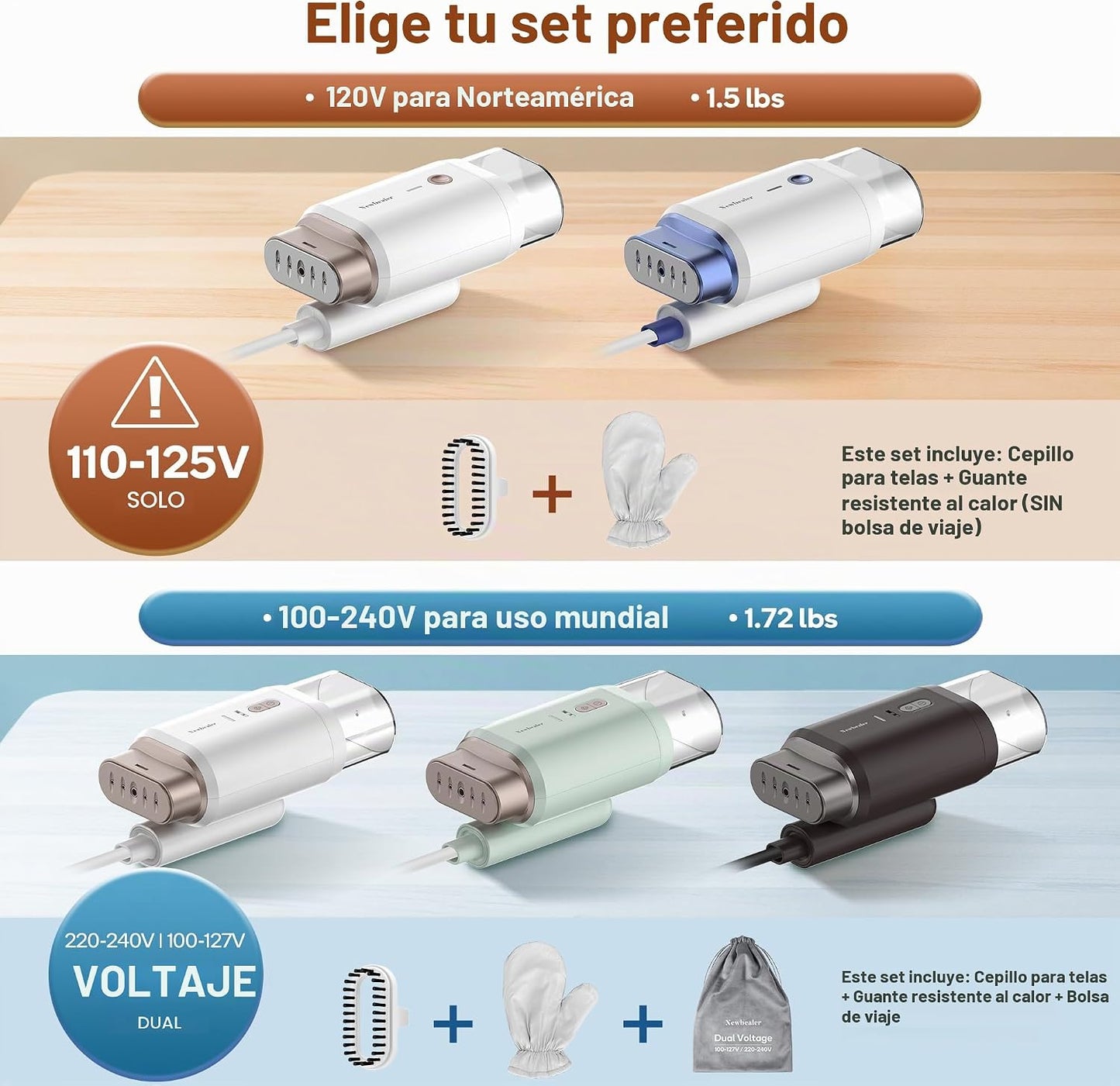 Newbealer - Vaporizador de viaje de doble voltaje - 120V\/220V, vap...