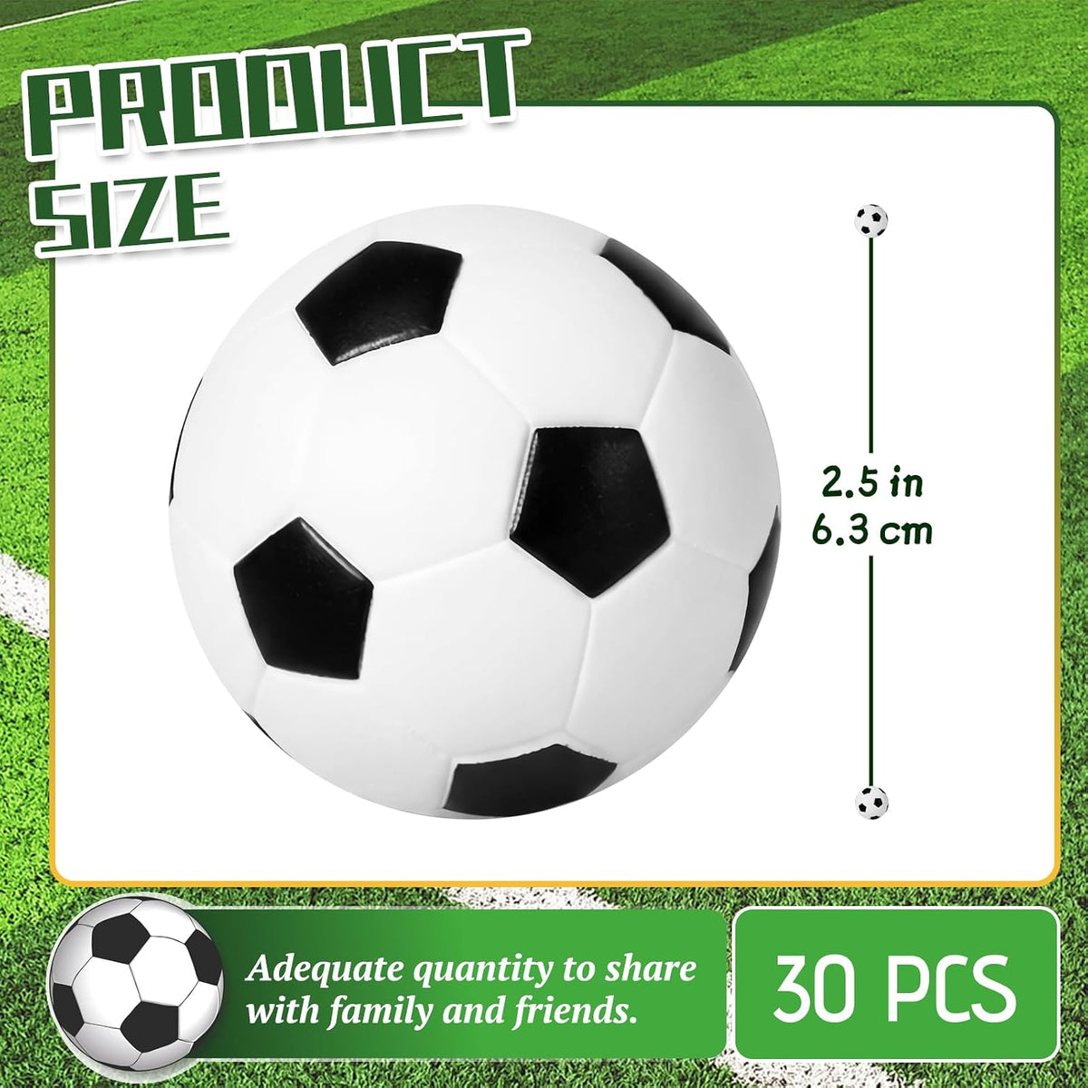 Paquete de 30 pelotas de fútbol para apretar, pelota de espuma depo...