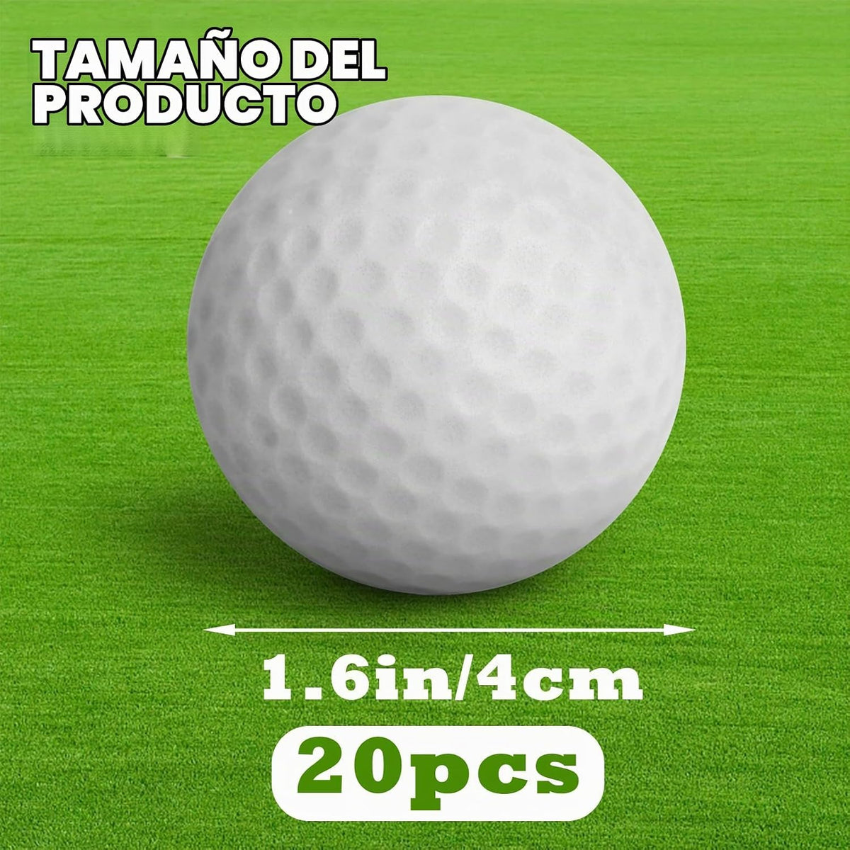 Bolas de estrés de golf mini Hxezoc, 20 paquetes, pelotas de espuma...