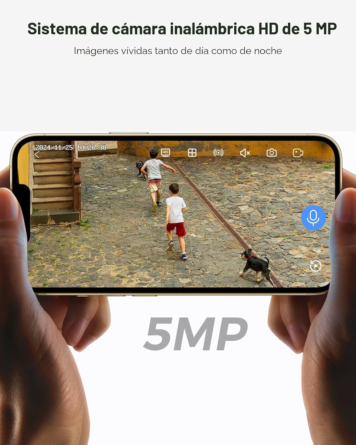 Hiseeu Sistema de cámara de seguridad inalámbrico al aire libre, cá...