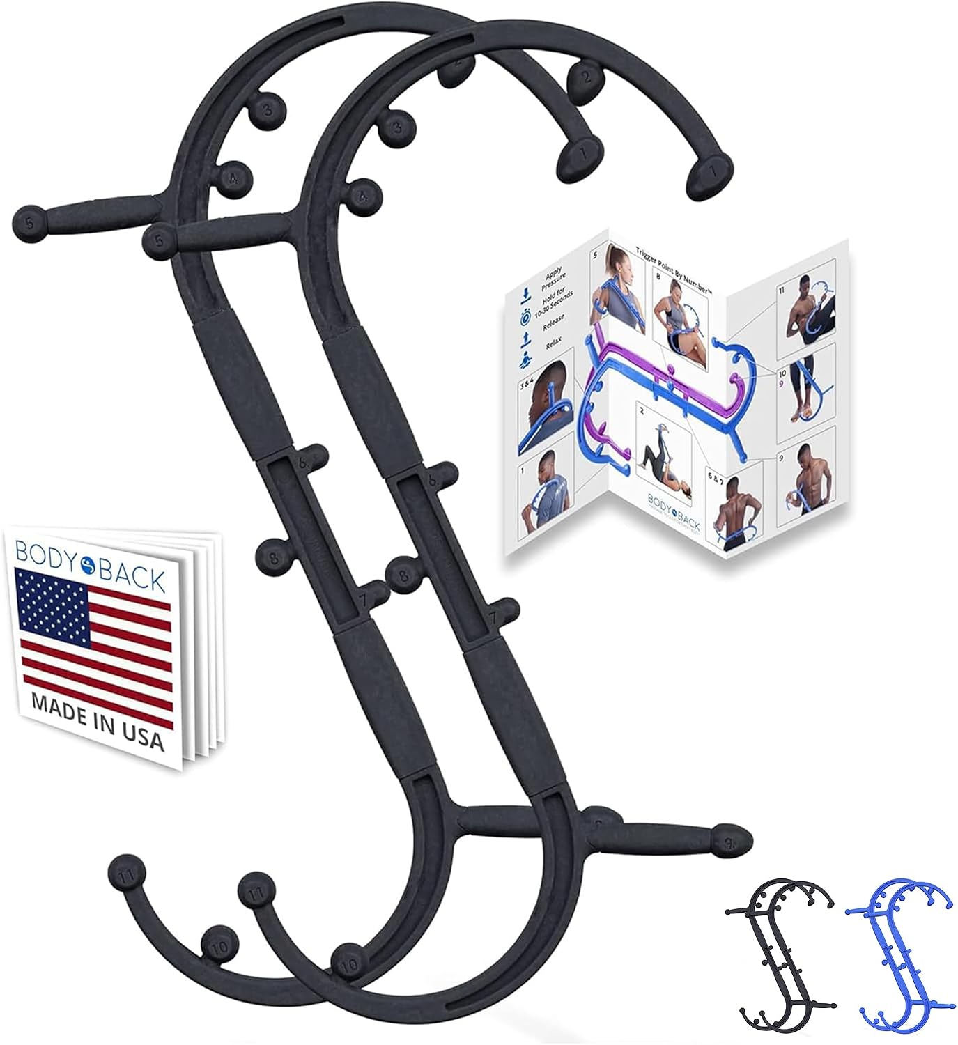 Body Back Buddy Elite FSA - Herramienta de masaje de punto gatillo...