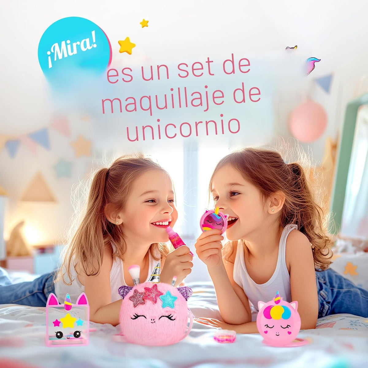 ULOVEME Kit de Maquillaje Real para Niñas - Real, No Tóxico, Juguet...