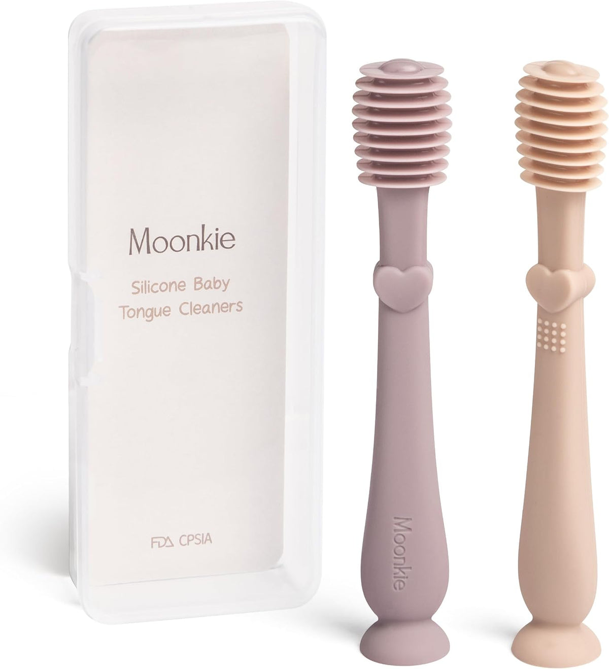 Moonkie Limpiador de lengua para bebé, cepillo de dientes para niño...
