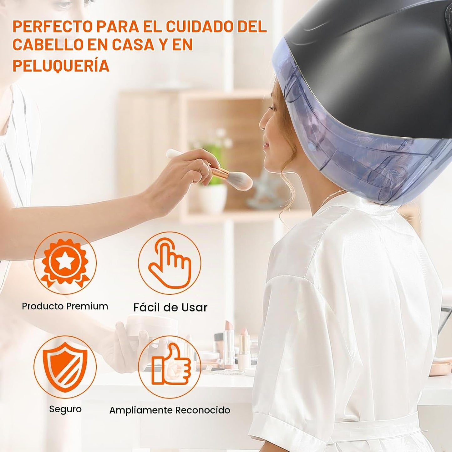 Elitzia Ionic ET1717B - Secador de pelo profesional con capucha de...