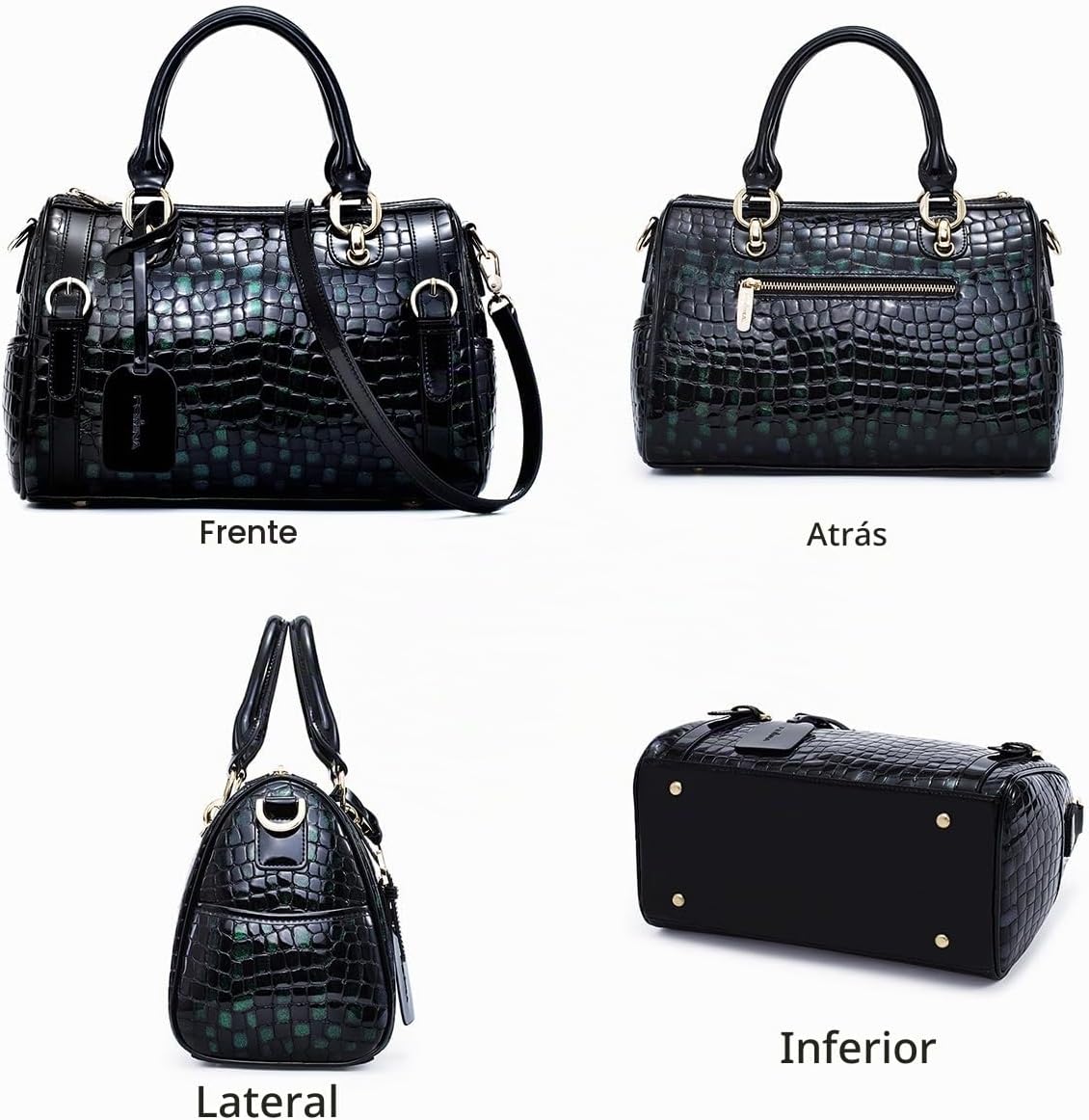 FEIMINA Monederos de cuero genuino para mujer, bolsos de diseñador...