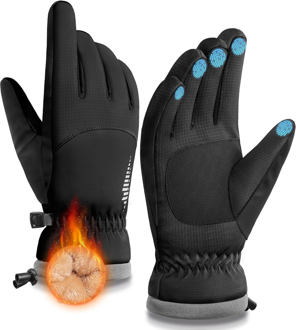 Guantes de invierno impermeables y cálidos SIMARI con dedos táctile...