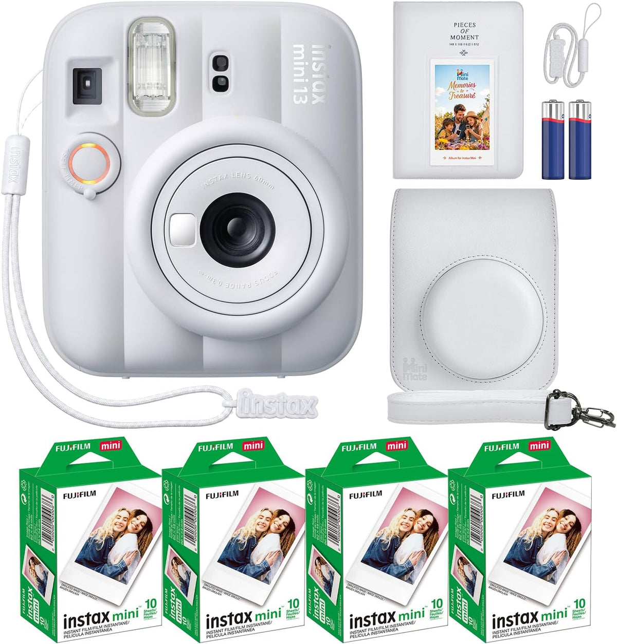 Fujifilm Instax Mini 13 - Cámara instantánea color blanco arcilla +...