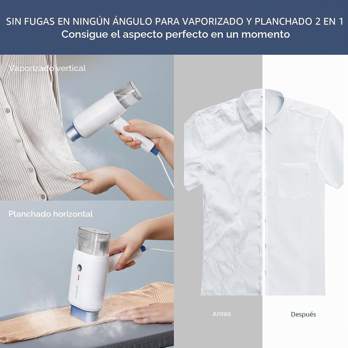 Vaporizador Newbealer para ropa, vaporizador de viaje de 1200W con...