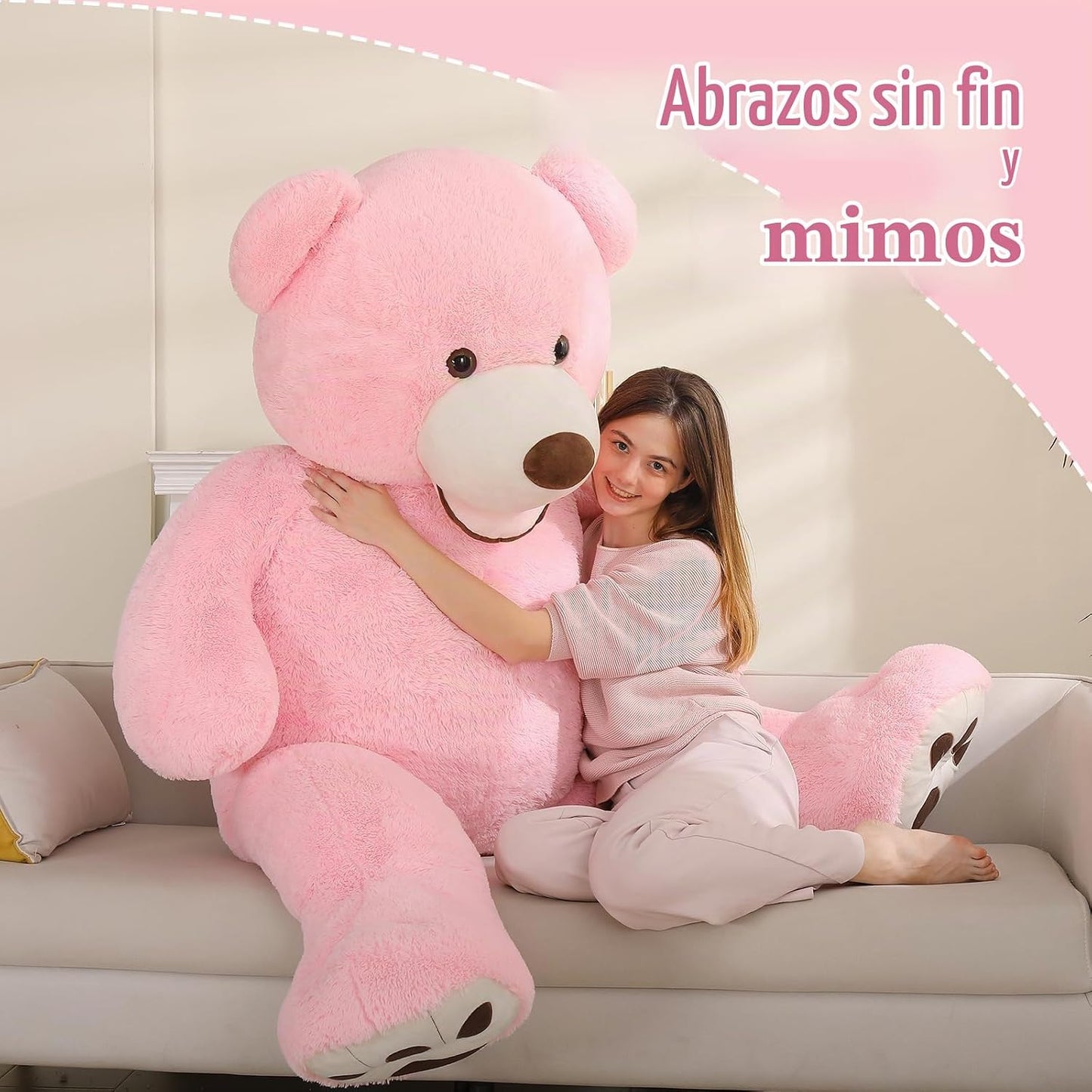 MaoGoLan Oso de Peluche Rosa Gigante de 6 pies - Animal de Peluche,...
