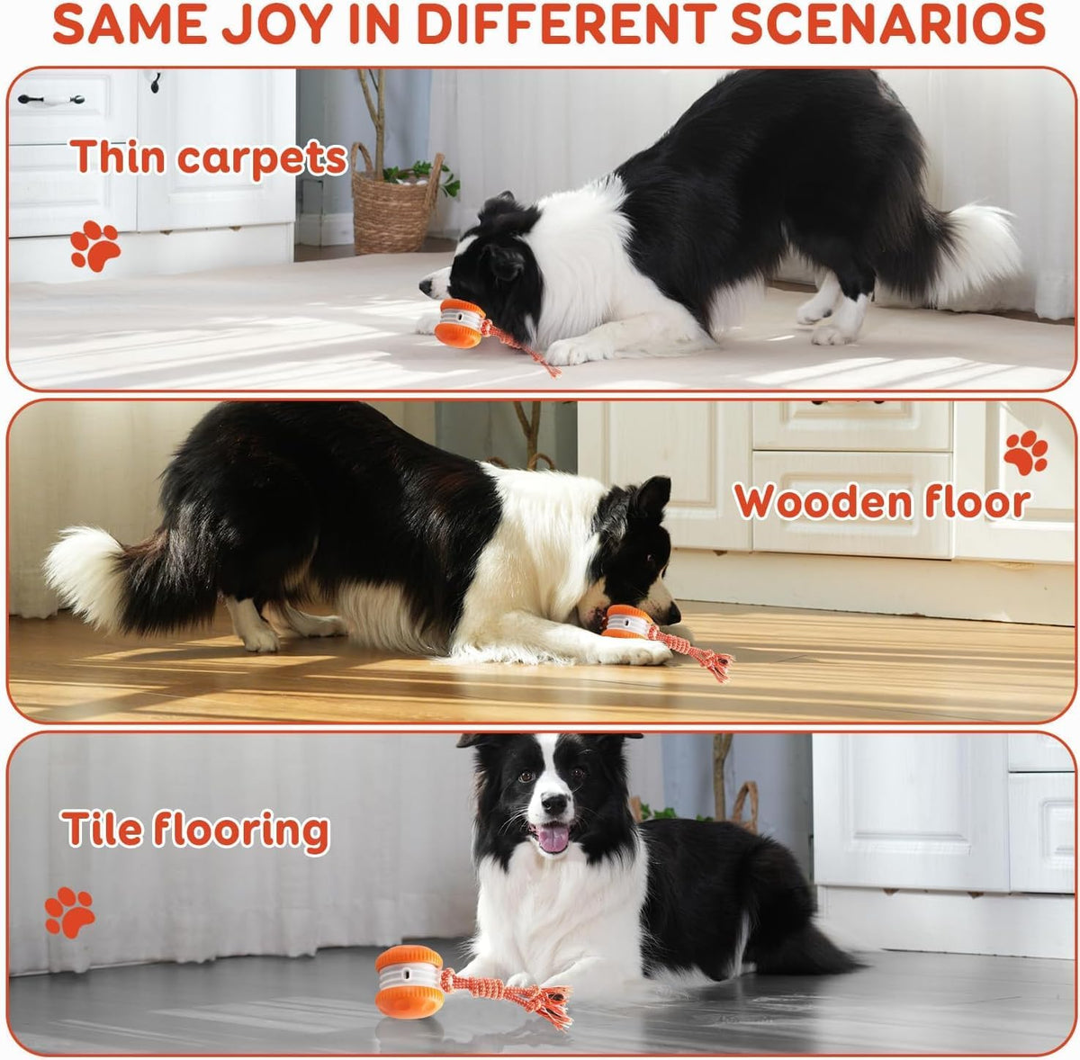 QGI Pelota interactiva para perros, juguete eléctrico para perros m...