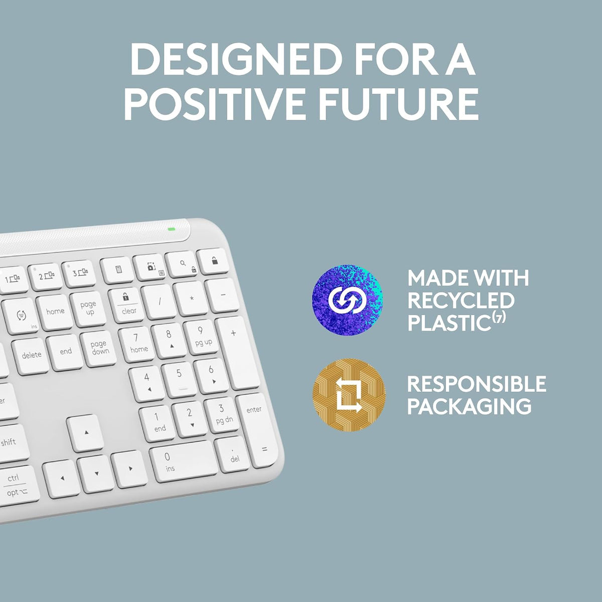 Logitech Signature Slim K950 Teclado inalámbrico con escritura sile...