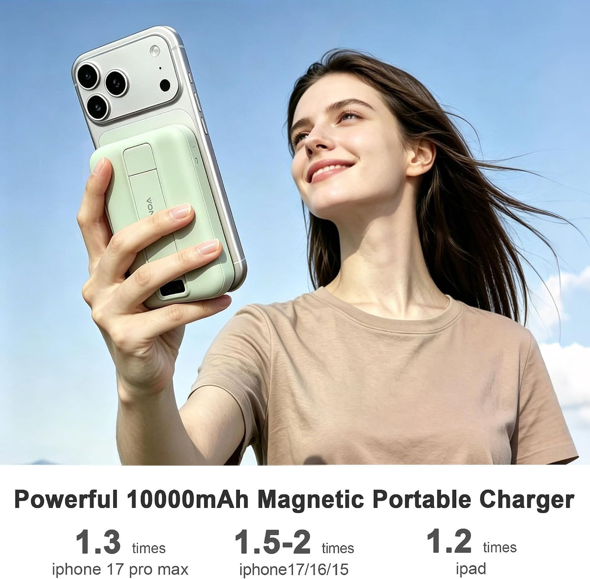 VONUV Banco de energía magnético de 10000 mAh, cargador rápido con...
