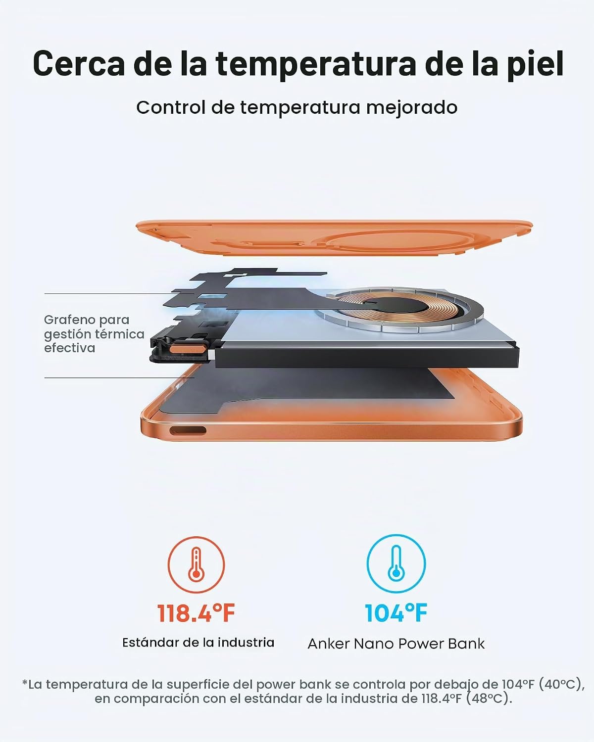 Anker Banco de energía magnética nano, cargador portátil de 15 W |...