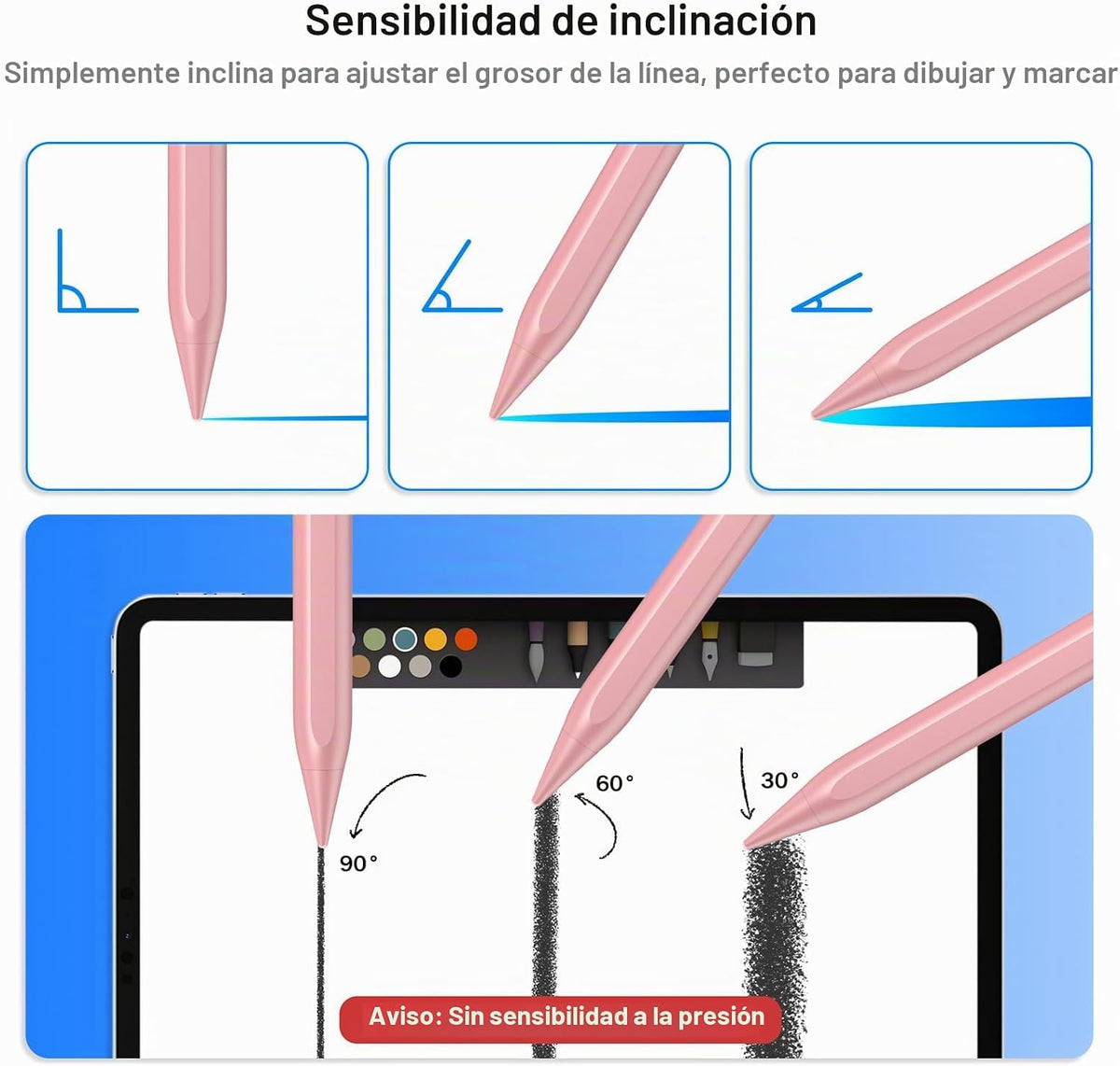 Cisteen Lápiz óptico para iPad 2026-2018 con carga más rápida, lápi...