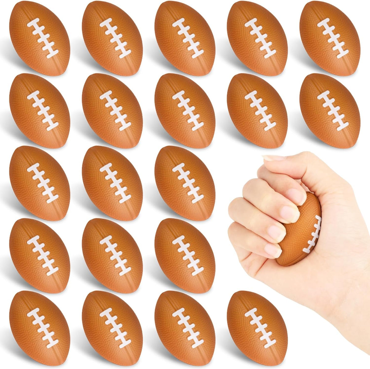 Hxezoc Mini Bolas de Estrés de Fútbol 20 Paquetes de Espuma de Fútb...