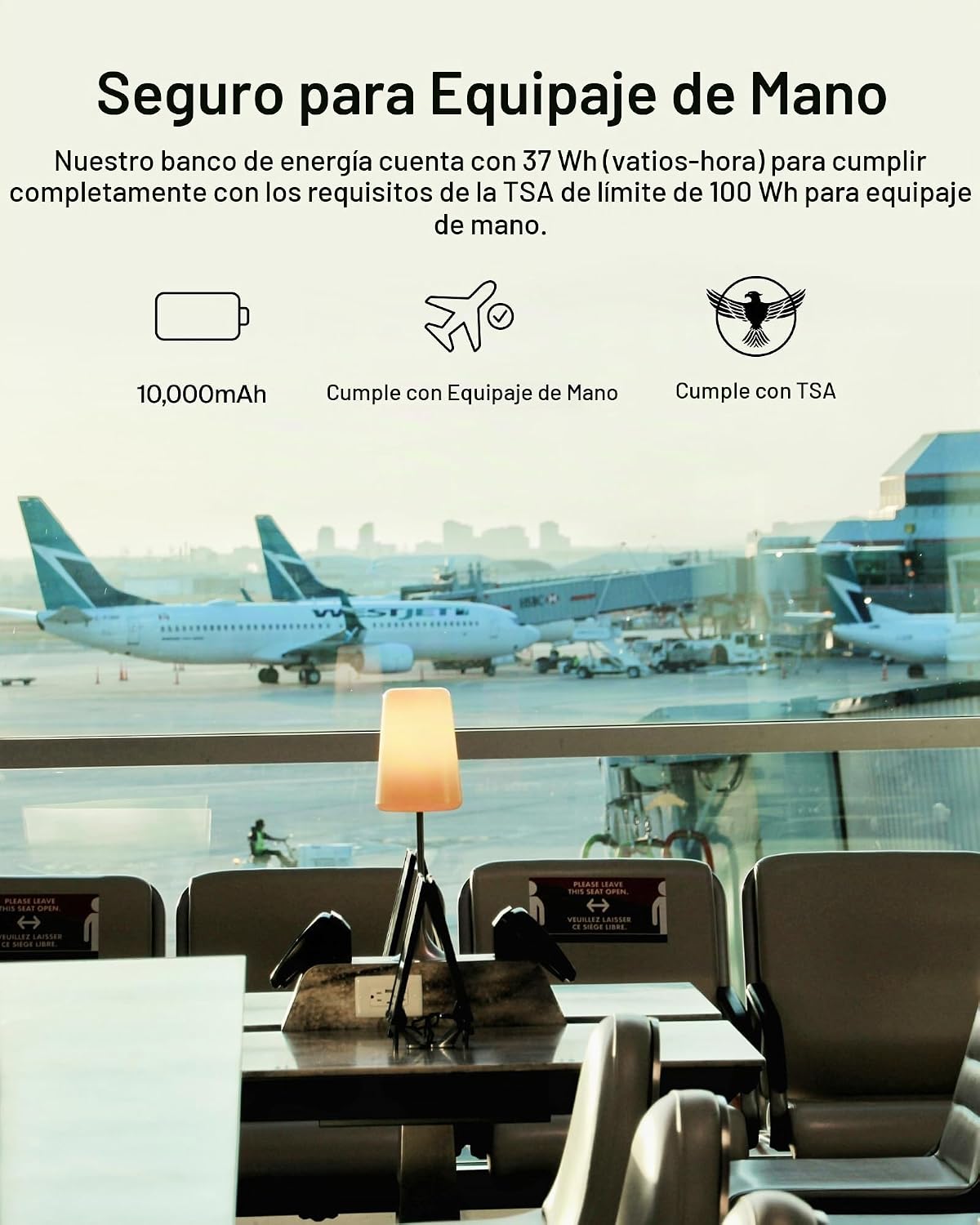 Belkin Cargador portátil, batería externa de 10000 mAh con Qi2, car...