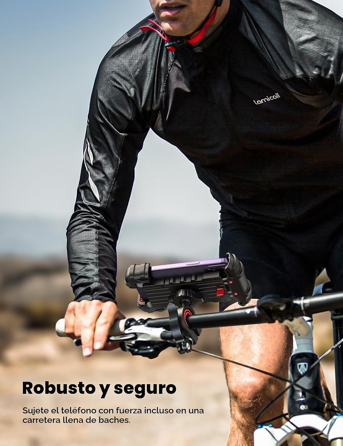 Lamicall Soporte para teléfono de bicicleta, soporte de teléfono pa...
