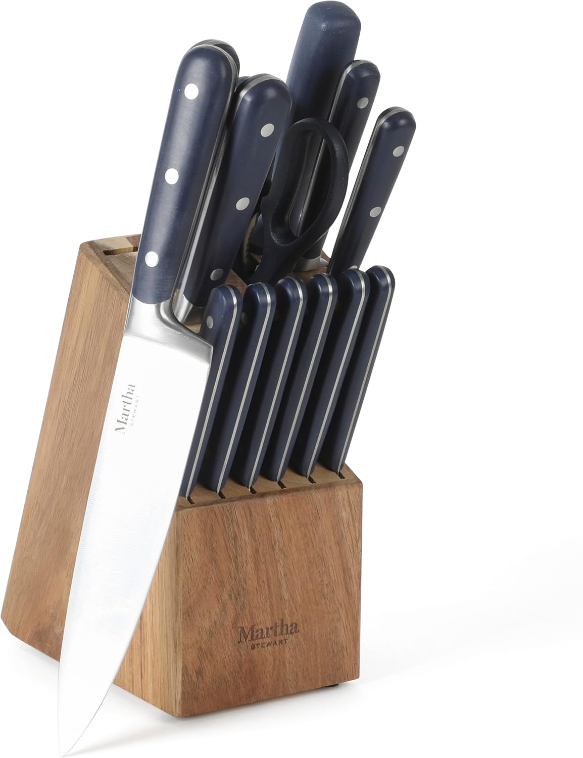 MARTHA STEWART Eastwalk - Juego de cubiertos de acero inoxidable de...