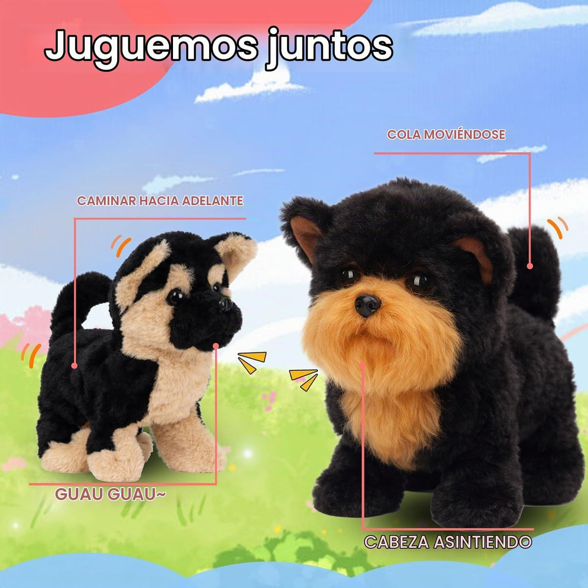 Hopearl Juguete electrónico interactivo interactivo de peluche para...