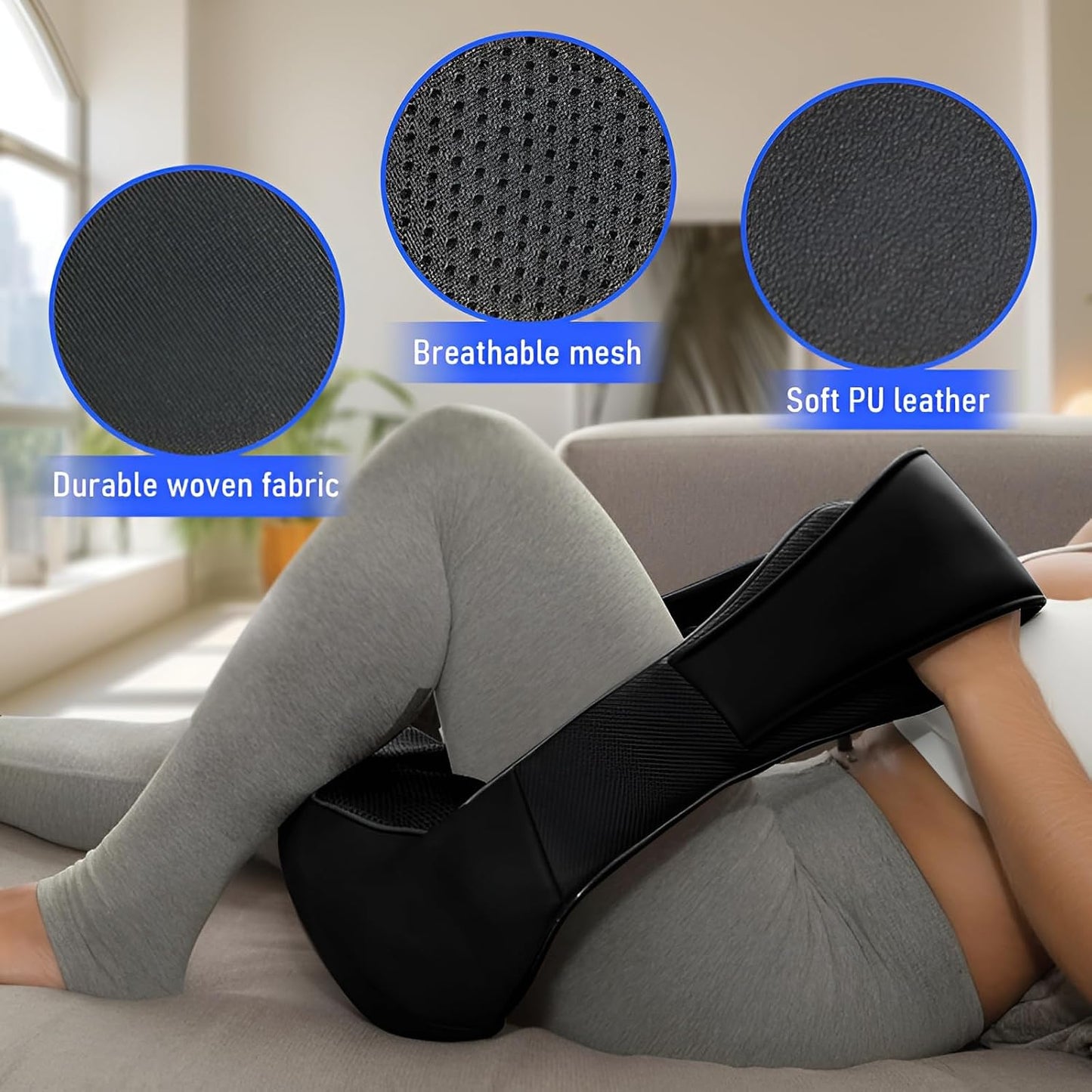 EAshuhe Masajeador de cuello inalámbrico con calor, masajeador de e...