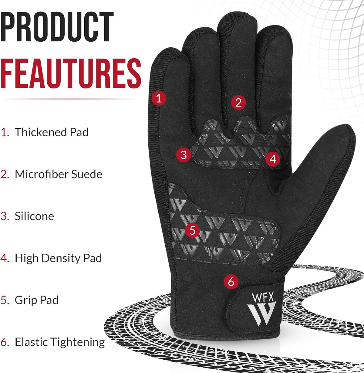 WFX Guantes de motocicleta de alta calidad, resistentes al viento,...