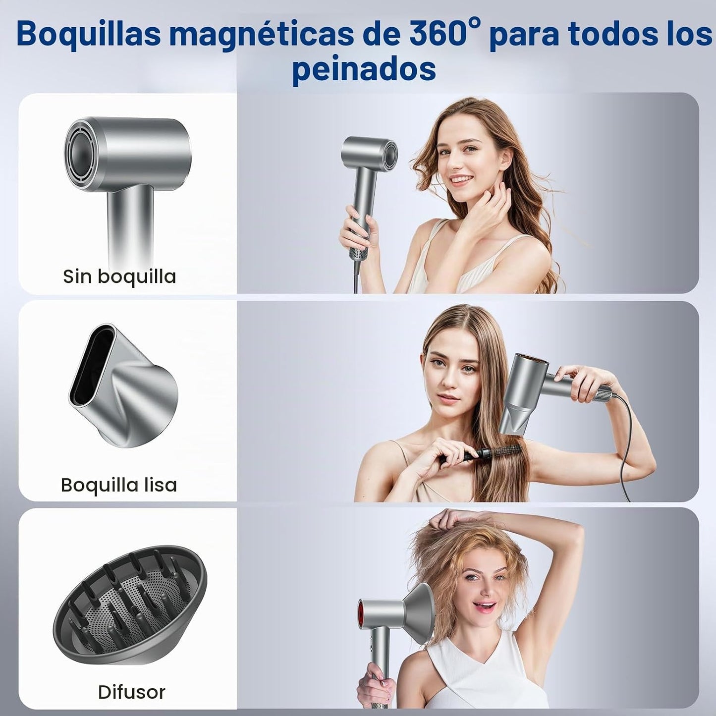 Secador de Pelo, Secador de Pelo Iónico Profesional para Secado Ráp...