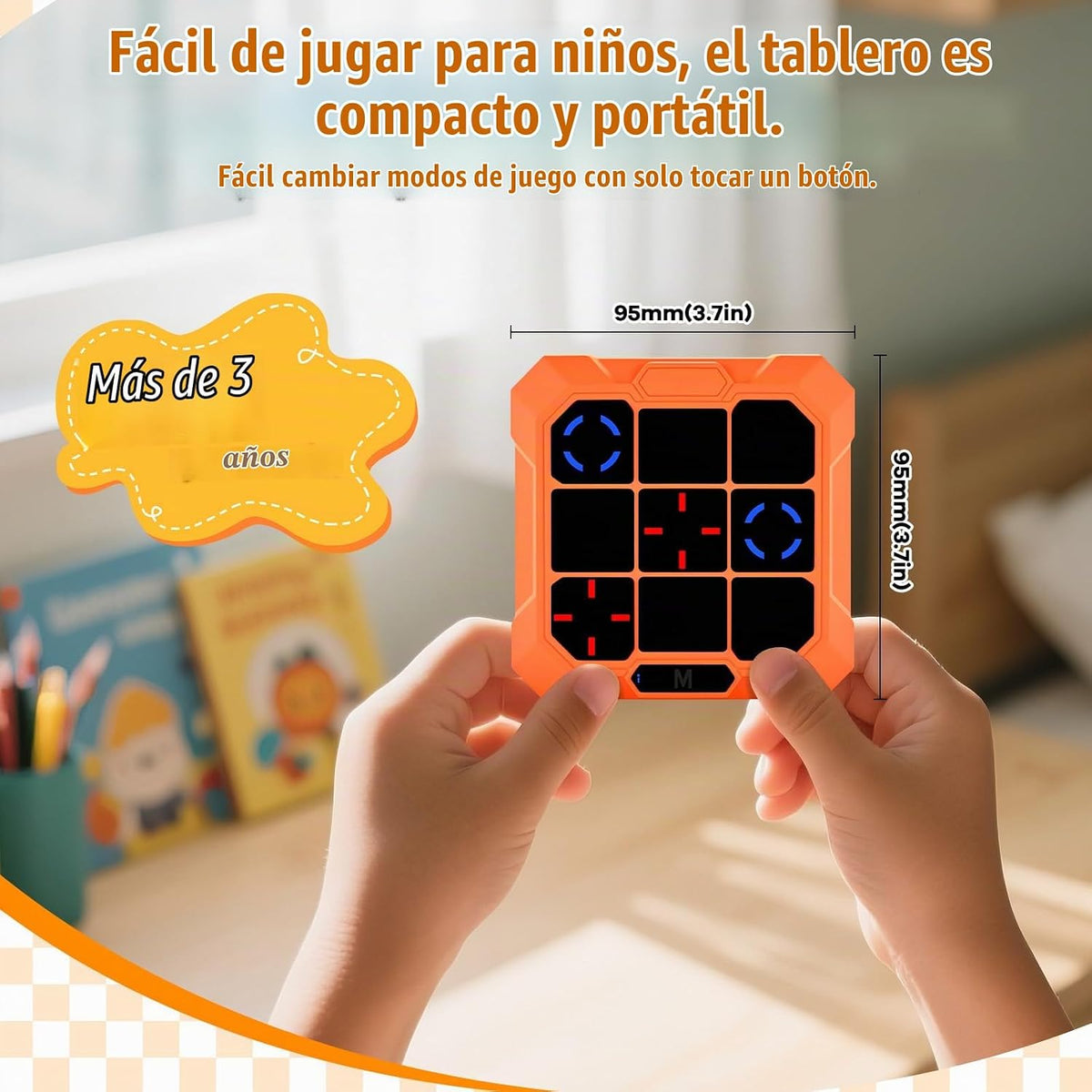 6 en 1 Tic-Tac-Toe juego de mano para niños, tablero electrónico de...