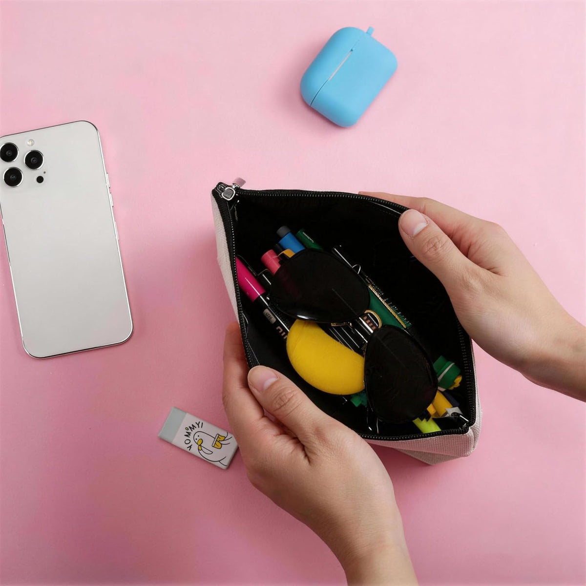 Bolsa de maquillaje de ratón de dibujos animados lindo bolsa de cos...