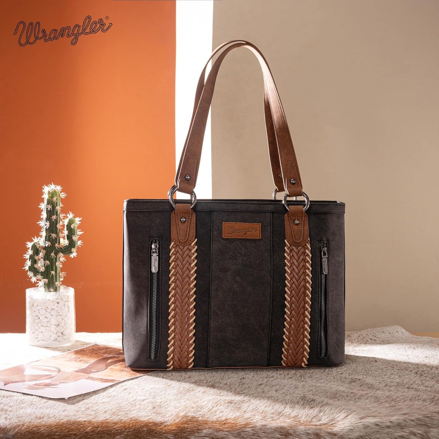 Montana West Wrangler Bolso de mano para mujer con múltiples bolsil...