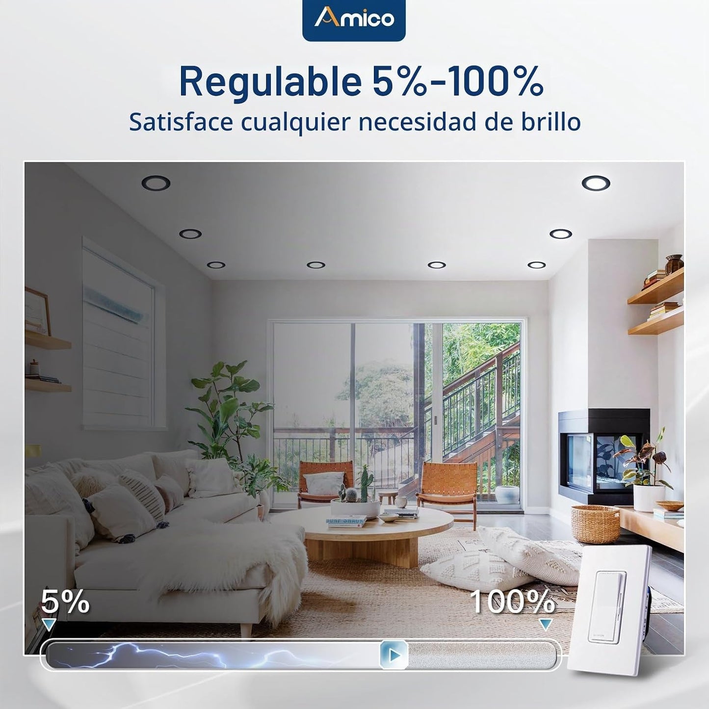 Amico Iluminación empotrada de 5\/6 pulgadas, paquete de 12 luces L...