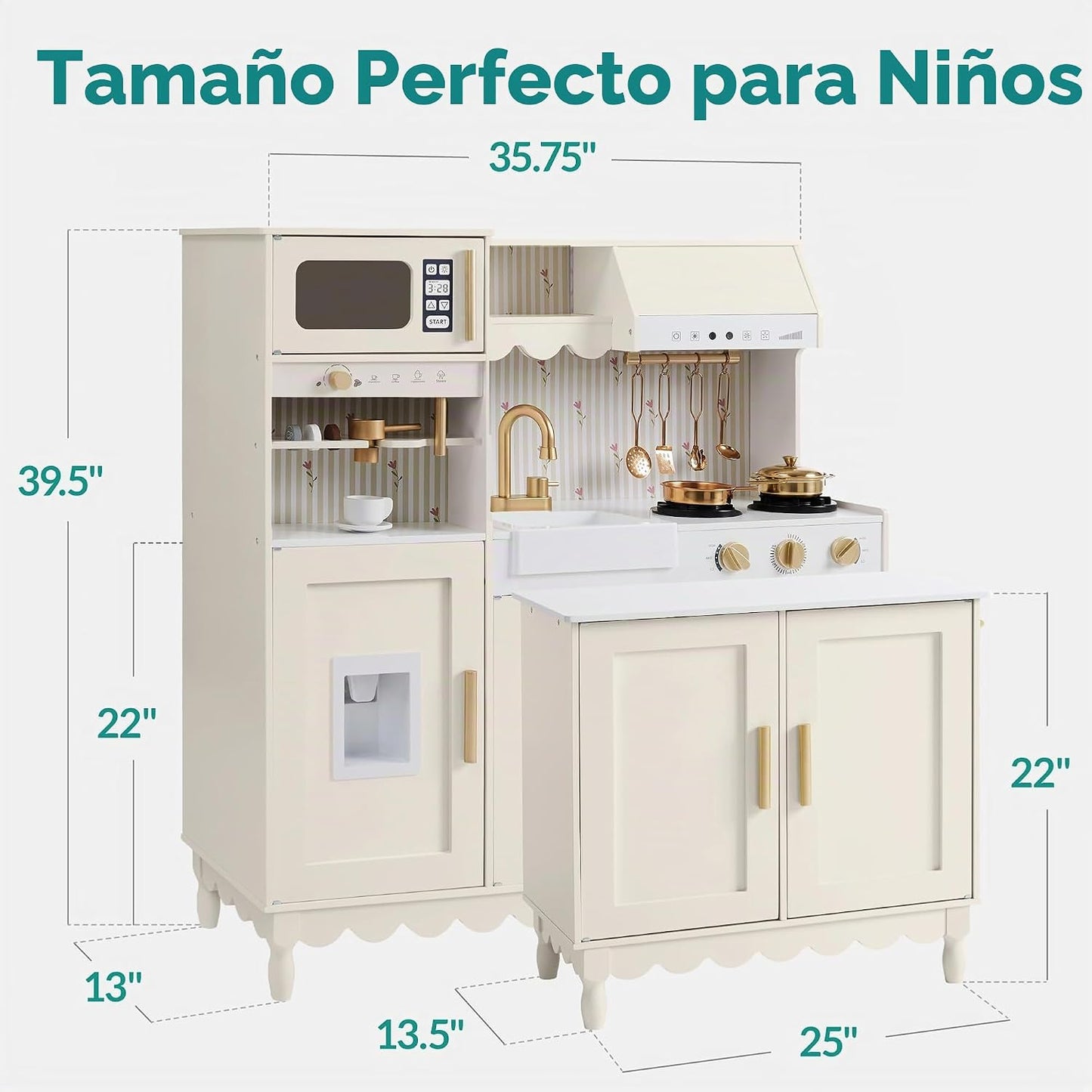 Best Choice Products Juego de cocina para niños y niños pequeños, j...