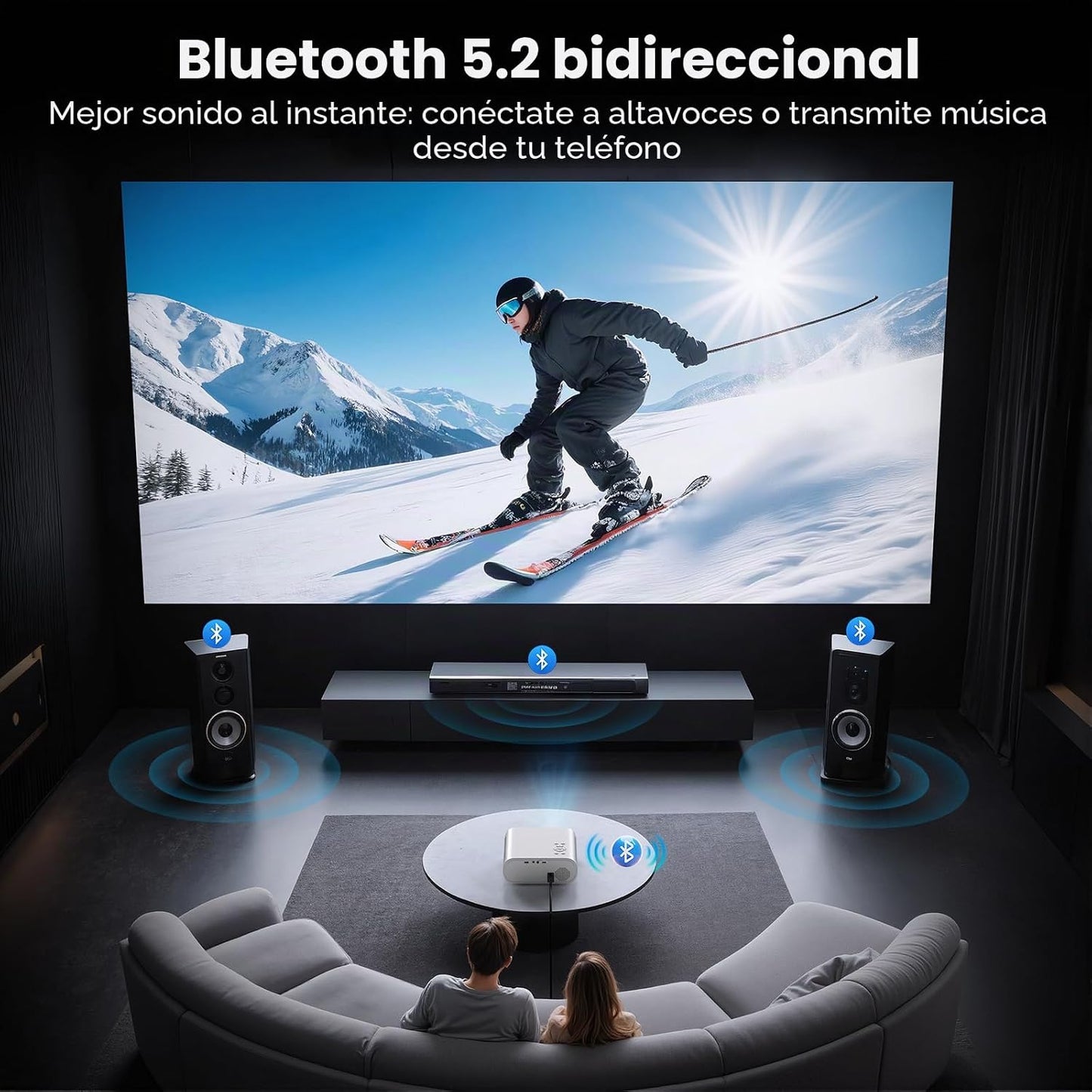Proyector inteligente con licencia oficial ANSI, 1500, compatible c...