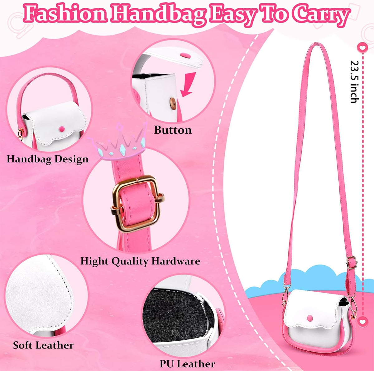 GJZZ Bolsa de juguete para niñas pequeñas, juguetes de maquillaje p...