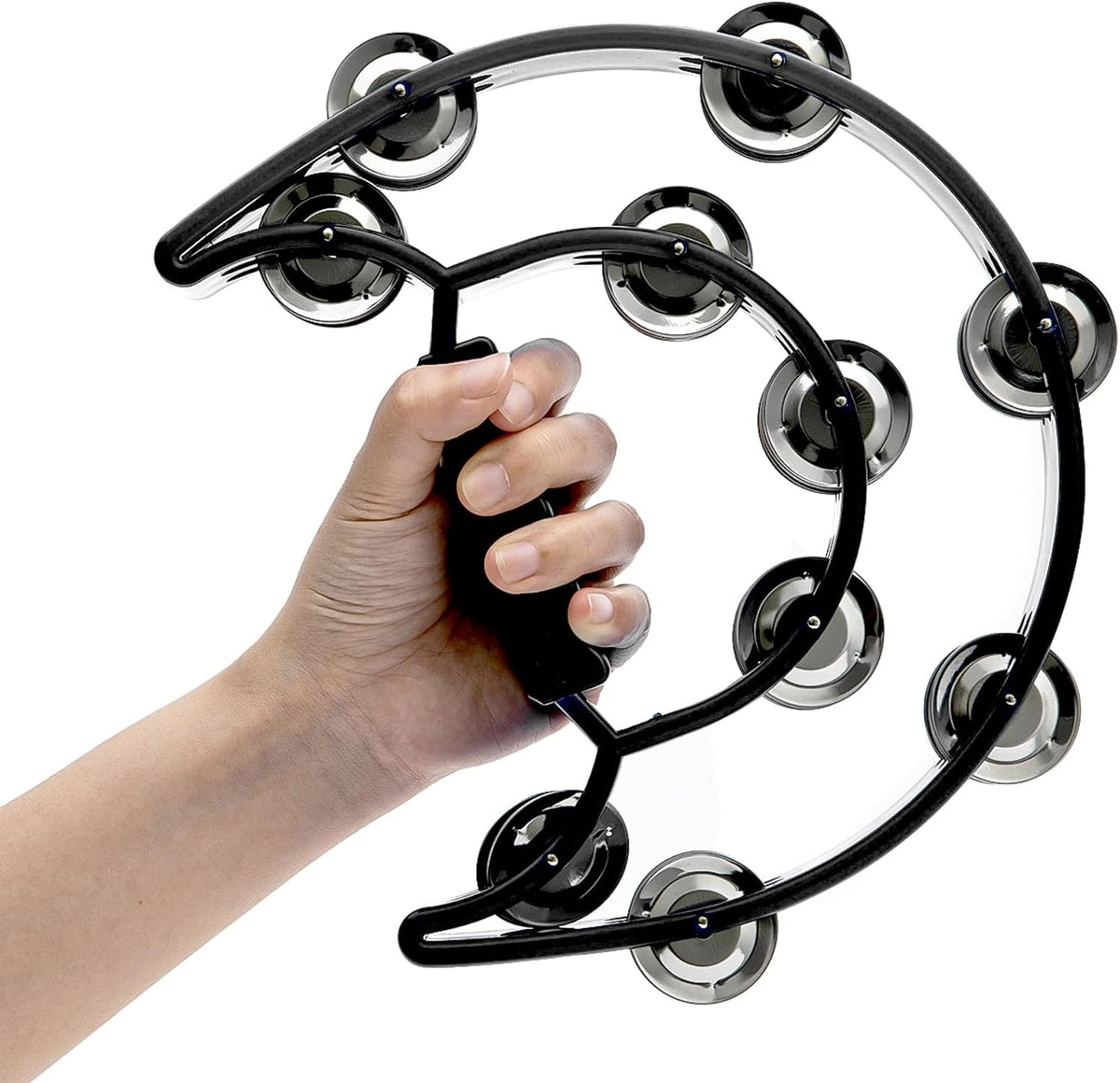 Musfunny Half Moon Pandereta Instrumento Musical para Adultos Fiest...
