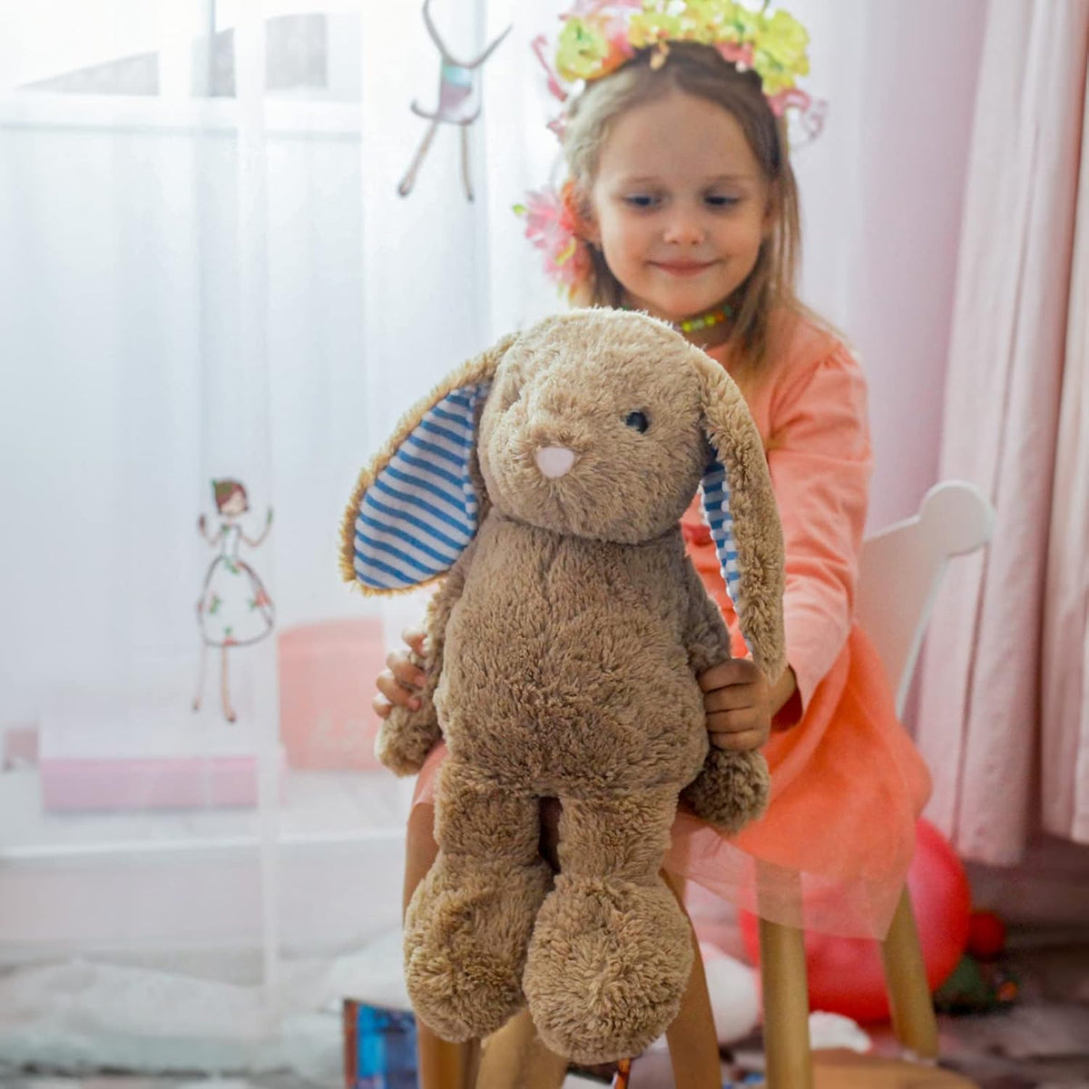 WEIGEDU Animales de Peluche de Conejo para Niños, Niñas, Regalos de...