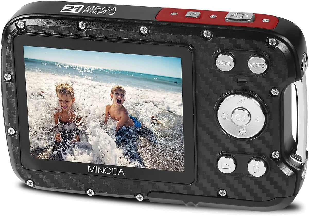 Minolta Cámara impermeable MN30WP, subacuática 16 pies, 21 MP, zoom...